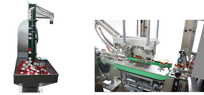 Cap feeding machine