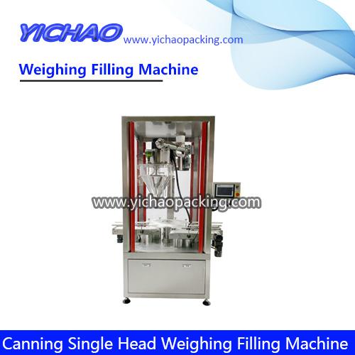 Fully Automatic Powder/Rice Flour/Solid Beverage Canned Single-head Weighing Filling Machine YCJS-2B2