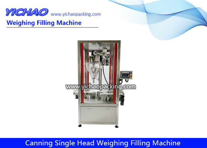 Fully Automatic Powder/Rice Flour/Solid Beverage Canned Single-head Weighing Filling Machine YCJS-2B2